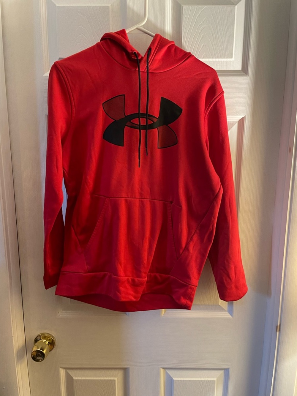Under Armour Men’s Red Zip-Up Hoodie with Black Logo